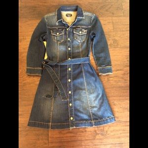 Bebe 3/4 Sleeve Denim Mini Dress